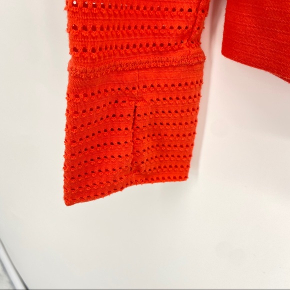Athleta Orange Perforated Limitless Mesh Top Small - Picture 3 of 8